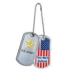 Item 100266 thumbnail Army This We Will Defend Dog Tags Ornament