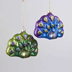 Item 100292 Green/Purple/Blue Peacock Ornament