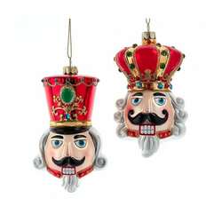 Item 100313 thumbnail Glass Nutcracker King Head Ornament