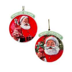 Item 100339 thumbnail Santa Coca-Cola Printed Ornament