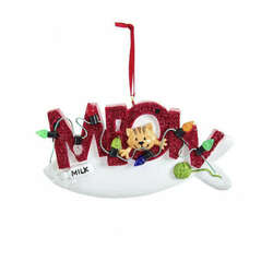 Item 100383 thumbnail Personalizable Meow Cat Ornament