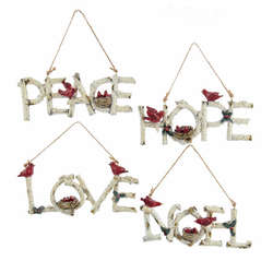 Item 100407 thumbnail Cardinal Birch Word Ornament