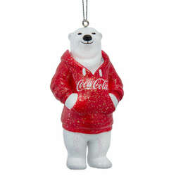 Item 100572 thumbnail Coke Polar Bear Wearing Hoodie Ornament