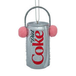 Item 100585 thumbnail Diet Coke Can With Pink Earmuffs Ornament