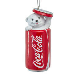Item 100598 thumbnail Polar Bear Cub In Coke Can Ornament