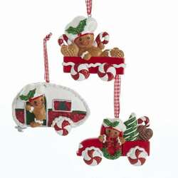 Item 100684 Gingerbread Boy In Wagon/Camper/Truck Ornament