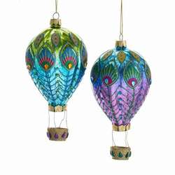 Item 100766 thumbnail Peacock Hot Air Balloon Ornament