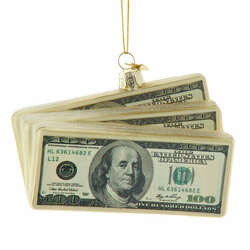 Item 100811 thumbnail Noble Gems $100 Bill Ornament