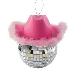 Item 100860 thumbnail Mirror Ball With Cowboy Hat Ornament