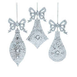 Item 100865 thumbnail Silver Finial/Drop/Diamond Ornament