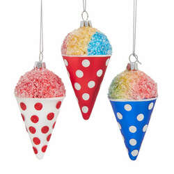 Item 100891 thumbnail Noble Gem Glass Snowcone Ornament
