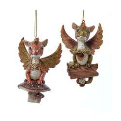 Item 100904 thumbnail Brown/Green Dragon Ornament