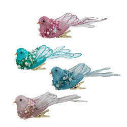 Item 100955 thumbnail Glittler Pearl Bird Clip-on Ornament