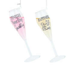 Item 101037 thumbnail Glass Champagne Flute Ornament