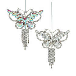 Item 101054 thumbnail Iridescent Butterfly With Gem Ornament