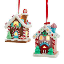 Item 101172 Claydough Gingerbread Lit House Ornament