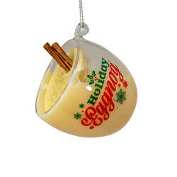 Item 101204 thumbnail Glass Holiday Eggnog Ornament