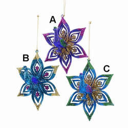 Item 101283 Peacock Snowflake Ornament