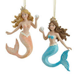 Thumbnail Coral Blue Mermaid Ornament