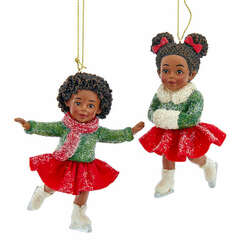Item 101322 thumbnail Black Skating Girl Ornament