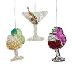 Item 101390 thumbnail Bedazzled Wine Martini Ornament