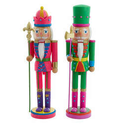 Item 101488 Pink Green Glow In Dark Nutcracker