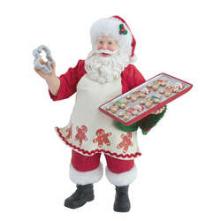 Item 101515 thumbnail Gingerbread Chef Santa Holding Tray Figure