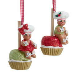 Item 101604 thumbnail Gingerbread Boy/Girl Candy Apple Ornament