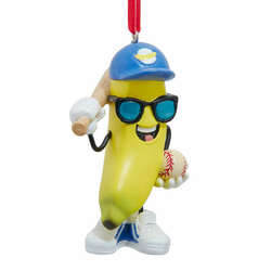 Item 101619 thumbnail Banana With Baseball Bat Ornament