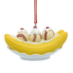Item 101627 thumbnail Baseball Banana Split Ornament