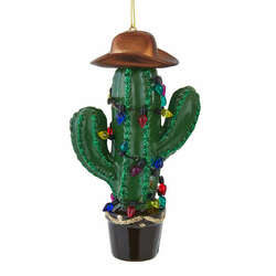 Item 101657 thumbnail Cactus With Cowboy Hat Ornament