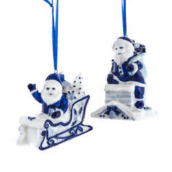 Item 101764 thumbnail Delft Blue Santa Ornament