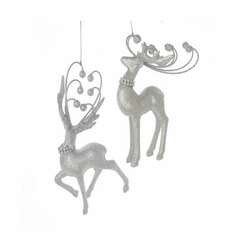 Item 101785 Acrylic Silver Deer Ornament