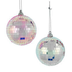 Item 101787 thumbnail Iridescent Fuchsia Mirror Ball Ornament