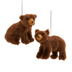 Item 101913 thumbnail Furry Brown Bear Ornament