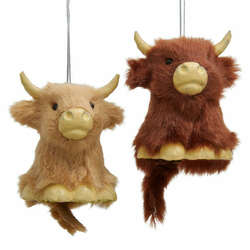 Item 101922 thumbnail Furry Higland Cow Ornament