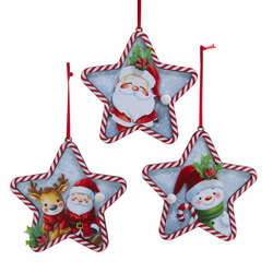 Item 102026 thumbnail Candycane Stripe Star Border Ornament
