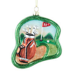 Item 102051 thumbnail Noble Gems Glass Golf Scene Ornament