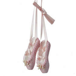 Item 102121 thumbnail Pink Glitter Ballet Shoes Ornament