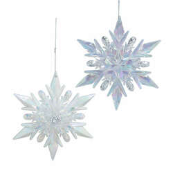 Item 102171 thumbnail Opalescent Glittered Snowflake Ornament