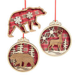 Item 102213 thumbnail Plaid Deer Bear Ornament