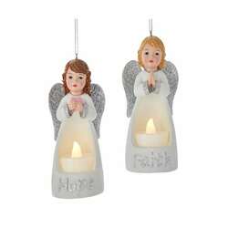 Item 102269  Silver and White Angel Ornament