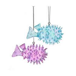 Thumbnail Iridesent Puffer Fish Ornament