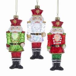 Item 102436 Green/Clear/Red Nutcracker Ornament