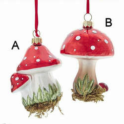Item 102472 Mushroom With Glitter Ornament