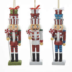 Item 102479 Hollywood Gift Box Hat Nutcracker Ornament 