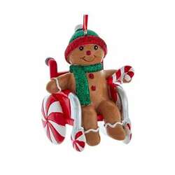 Item 102689 Gingerbread Kid Wheel Chair Ornament