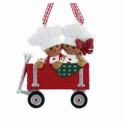 Item 102778 Gingerbread Boy Girl In Wagon Ornament