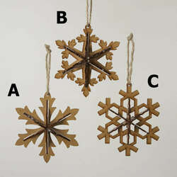 Item 102788 Brown Snowflake Ornament