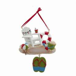 Thumbnail Beach Chair With Sandals Ornament